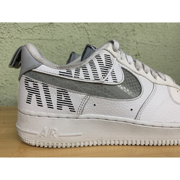 Rare  Nike Air Force 1 \'07 LV8‎ Under Construction White Grey BQ4421-100 Size 9 main image 10
